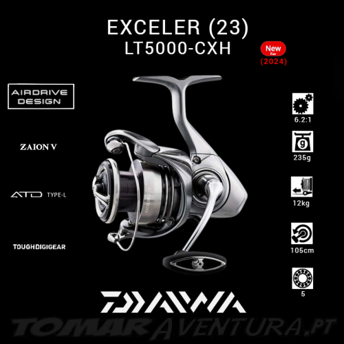 Spinning Drag Frontal Reel  Daiwa Exceler 23 LT 5000-CXH