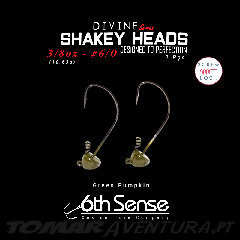 6th Sense Divine Shakey Head Green Pumpkin