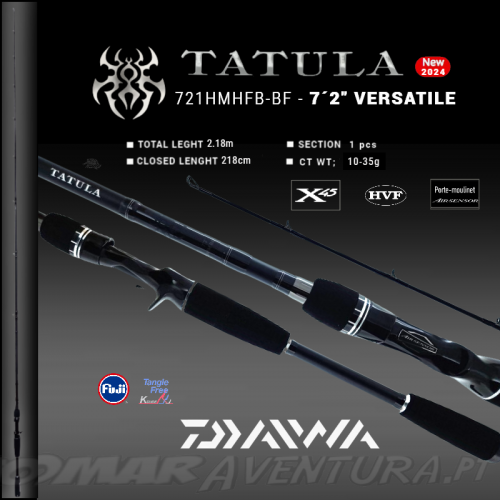 Daiwa Tatula Baitcasting 24 - 7´2" VERSATILE - 721HMHFB-BF