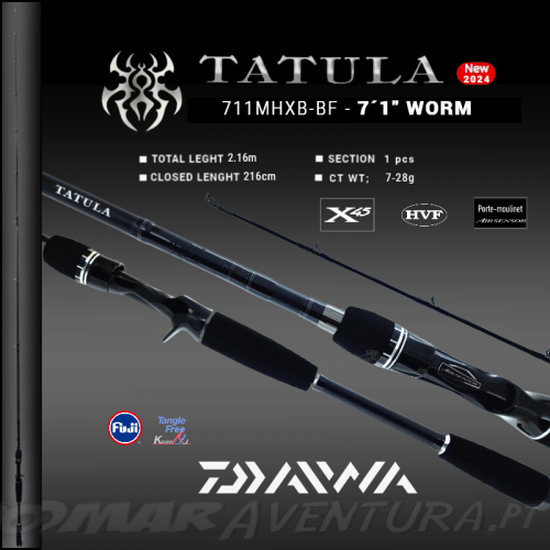 Cana Daiwa Tatula 24 Baitcasting 711MHXB WORM