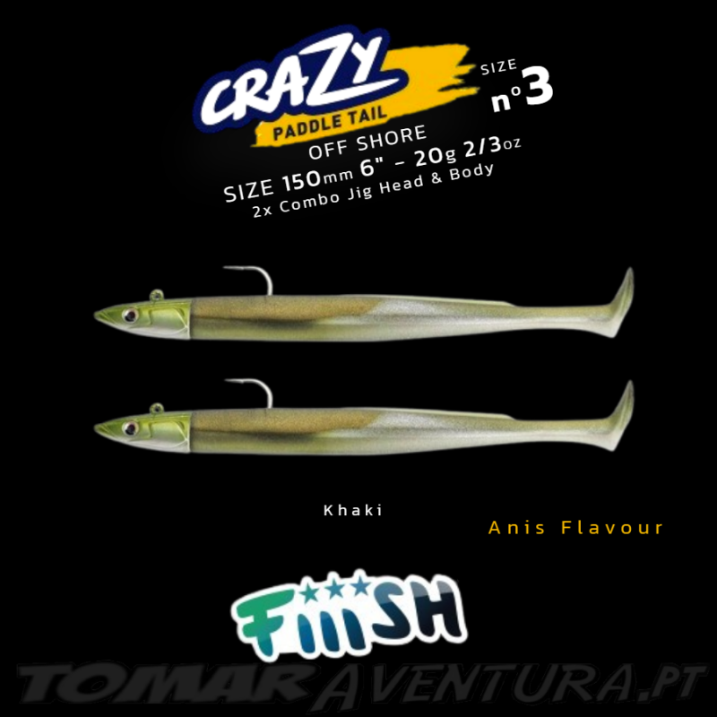 Fiiish Crazy Paddle Tail Nº3 150mm Off Shore 20g x2 Combos