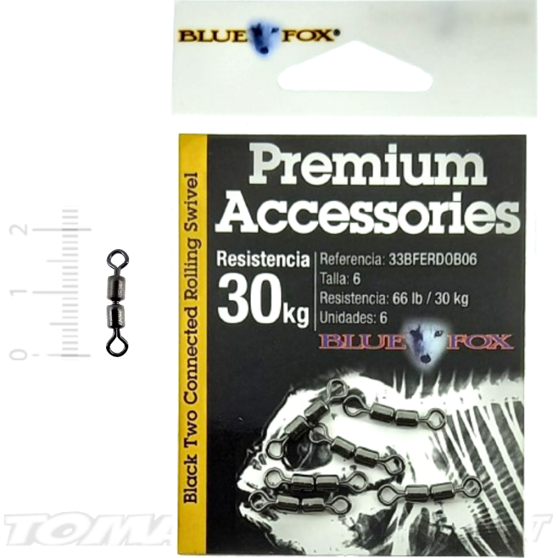 Blue Fox Black Two Connected Rolling Swivel Nº6/30kg