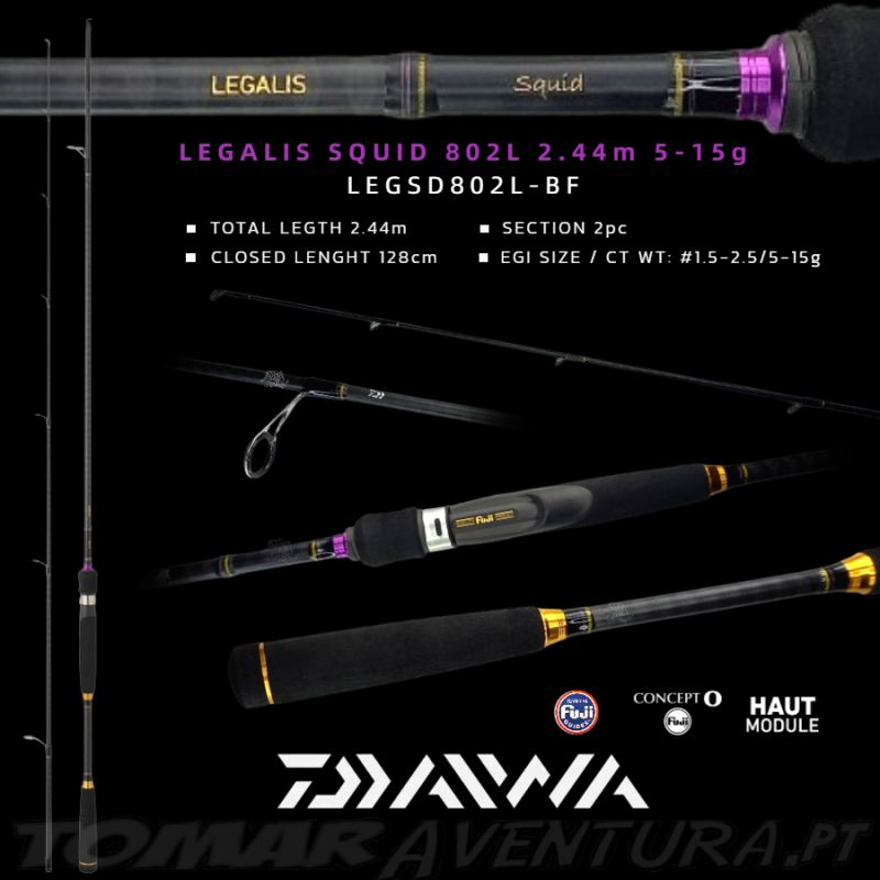 Cana Spinning Daiwa Legalis Squid 802L-BF 2,44m - 5-15g