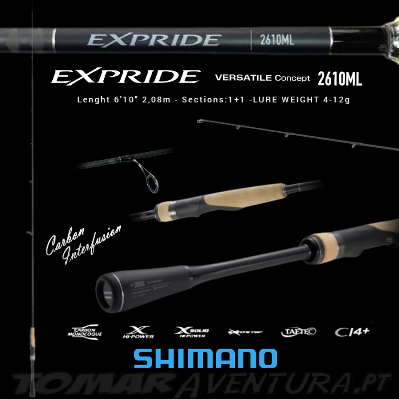 Canne Spinning Shimano Expride 2610ML - 6'10" 2,08m  4-12g 1+1pc