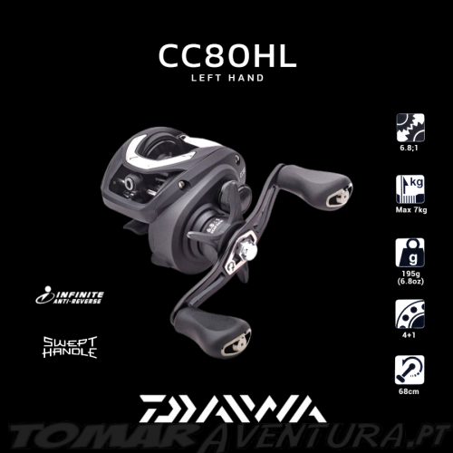 Carreto de baitcasting Daiwa CC80HL
