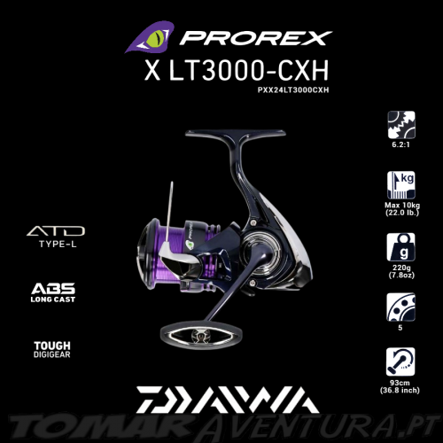 Carreto Spinning Daiwa PROREX X 24 LT 3000 C XH