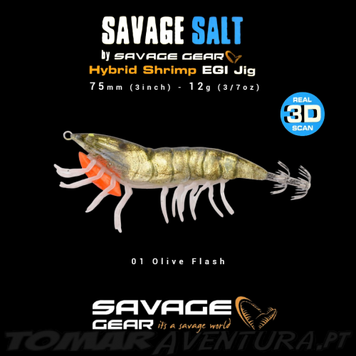 Savage Gear Hibrid Shrimp EGI Jig 3D