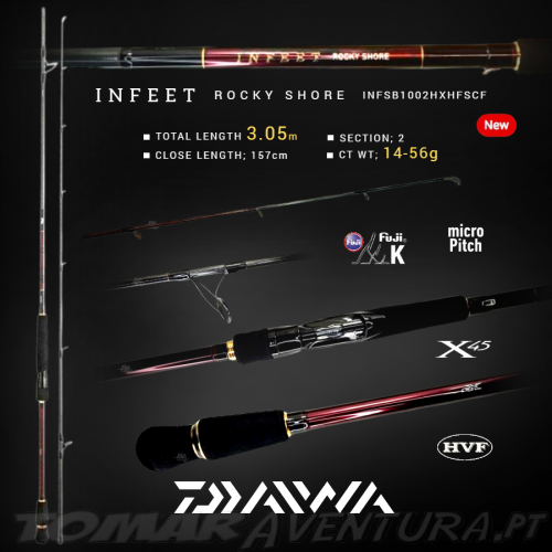 Cana Spinning Daiwa Infeet Rocky Shore SB1002HXHFS - 3,05m 14/52g