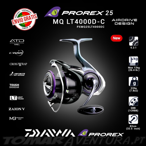 Carreto Spinning Daiwa Prorex 25 MQ LT 4000D-C