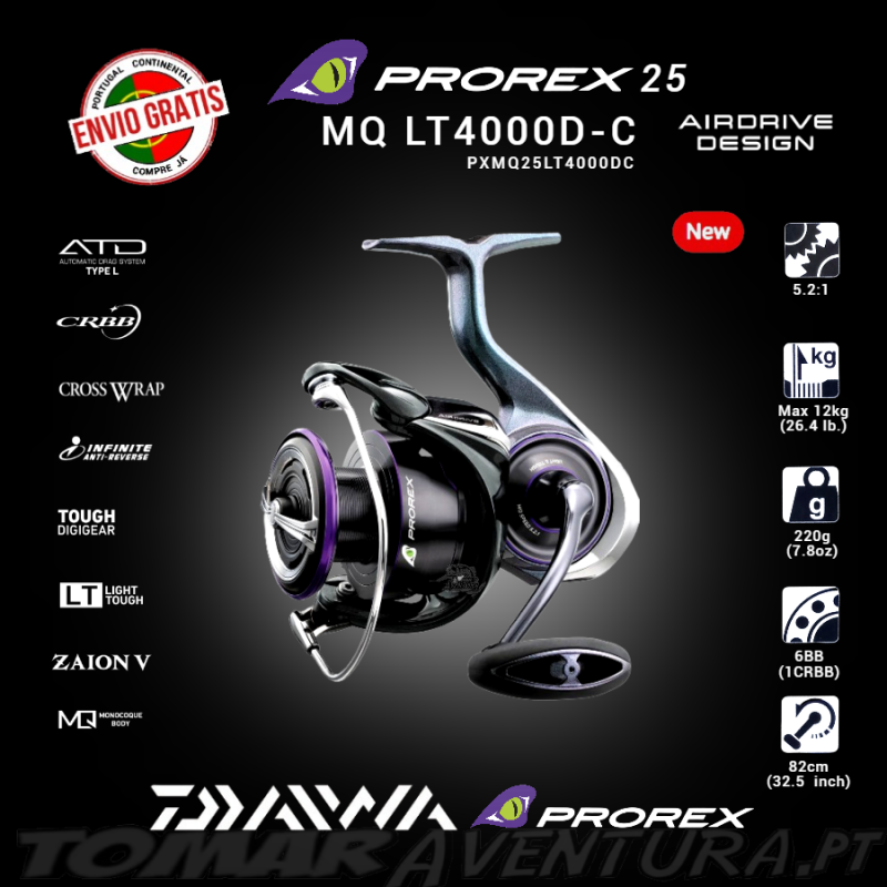 Carreto Spinning Daiwa Prorex 25 MQ LT 4000D-C