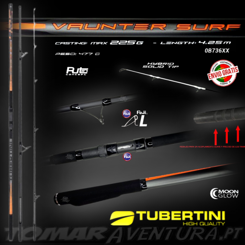 Canne à pêche Tubertini Surfcasting VAUNTER SURF L 4,25 m 225 g