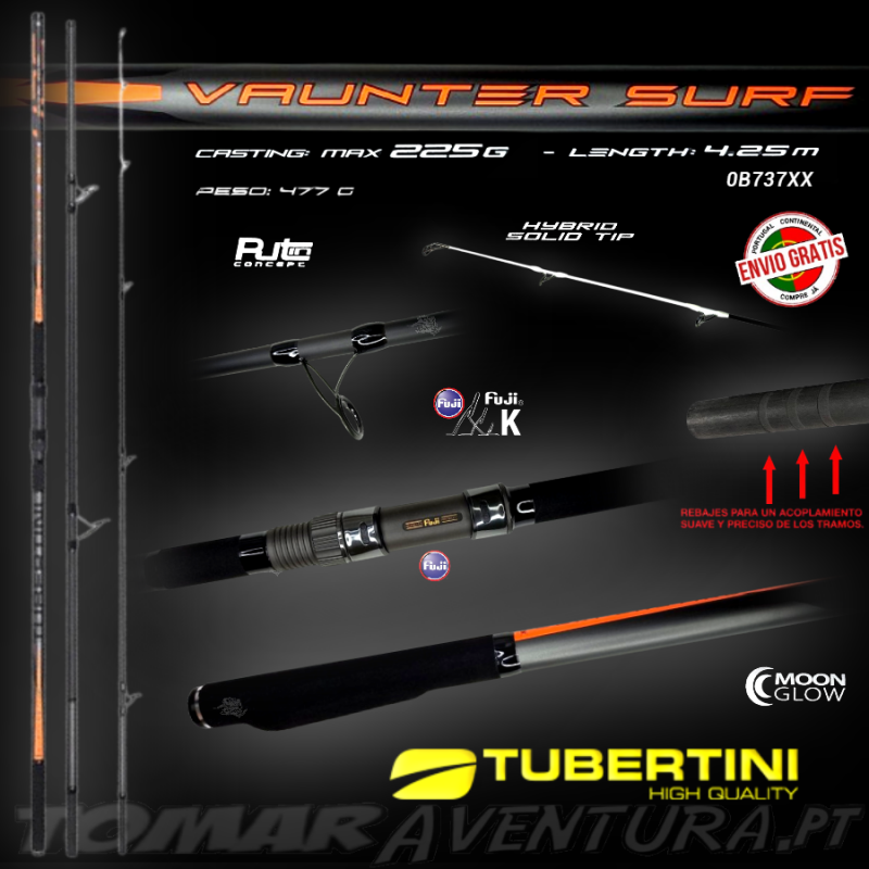Caña de surfcasting Tubertini VAUNTER SURF K 4,25 m 225 g