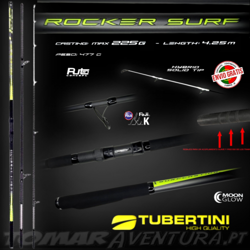 Caña de surfcasting Tubertini ROCKER SURF K 4,25 m 225 g