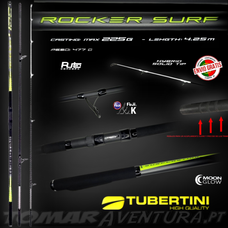 Caña de surfcasting Tubertini ROCKER SURF K 4,25 m 225 g