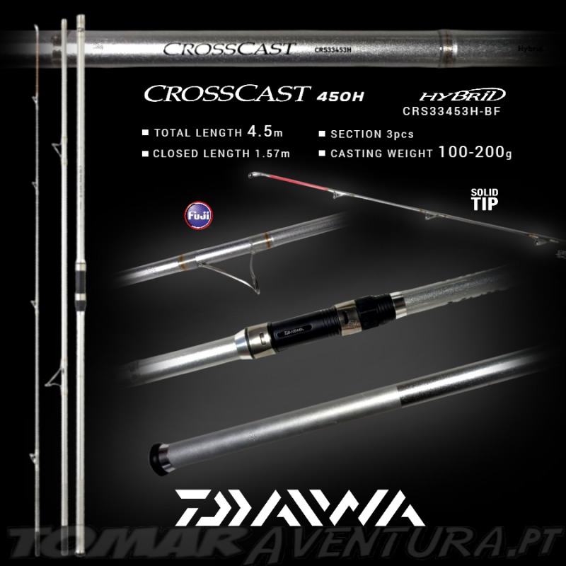 Canne à pêche Daiwa CrossCast 450H CRS33453H-BF pour le surfcasting