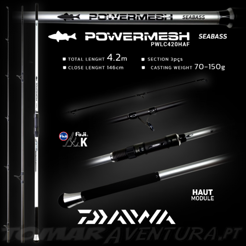Canne Daiwa Powermesh Seabass Long Cast 390H 100-200g