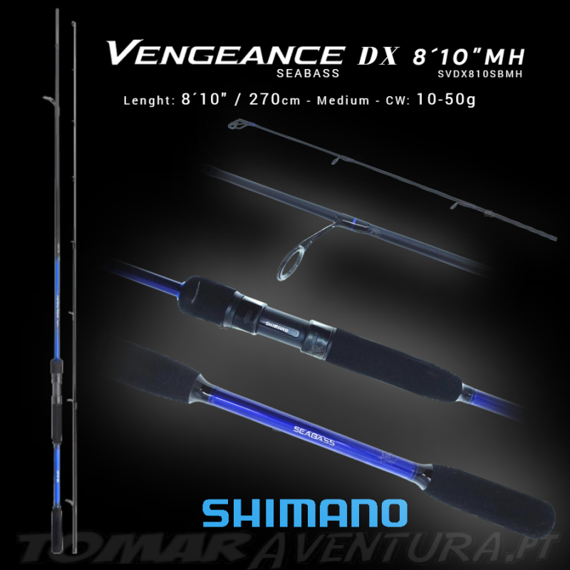 Shimano Vengeance DX Seabass 801SBMH 270m 10-50g Spinning Rod