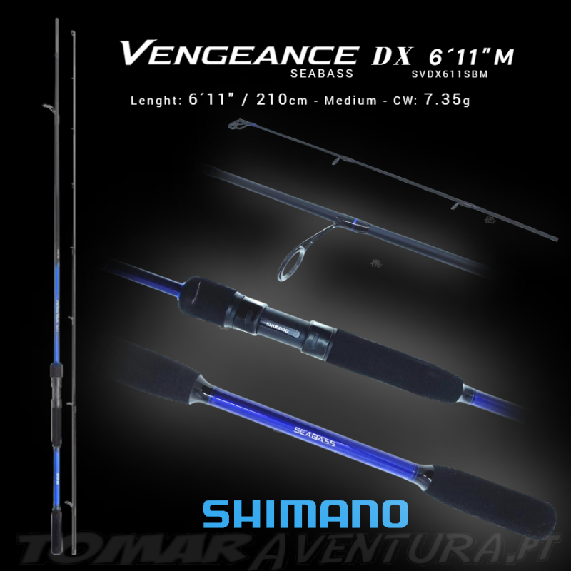 Caña de spinning Shimano Vengeance DX Seabass 611M 210 m 7-35 g (2P)