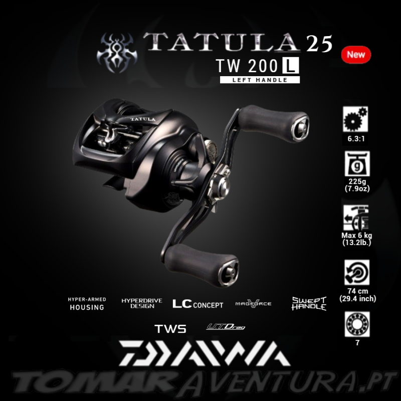 Carreto Baitcasting Daiwa Tatula 25 TW 200L