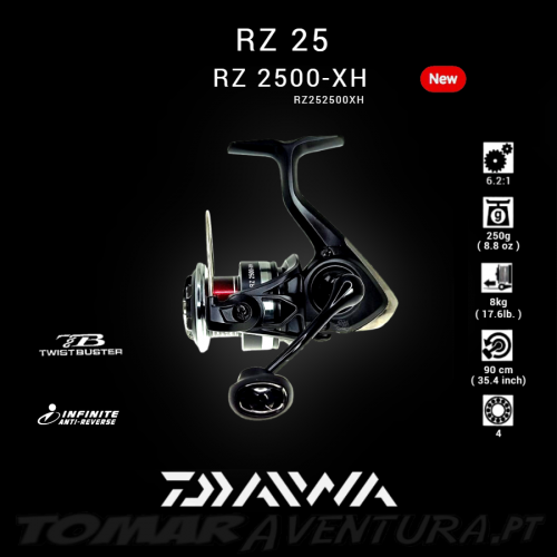 Carreto Spinning Daiwa 25 RZ 2500-XH