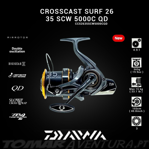 Daiwa Crosscast Surf 26 35 SCW 5000C QD