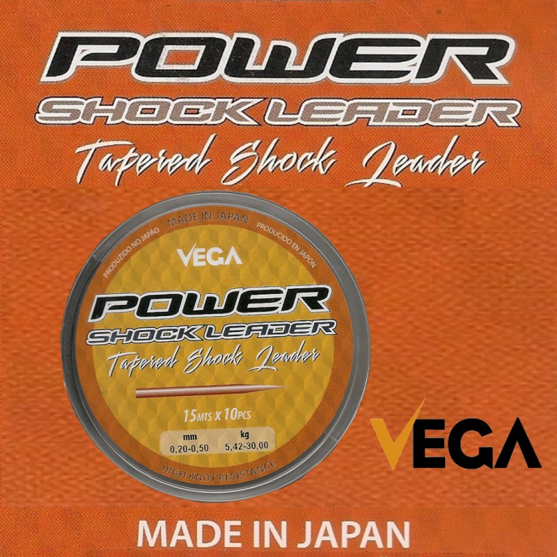 Linha Vega Power Shock Leader 0.20-0.50 10x15m