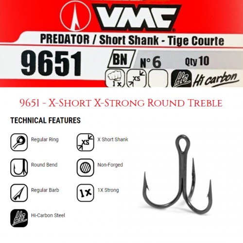VMC 9651 X-Short X-Strong Round Treble BN