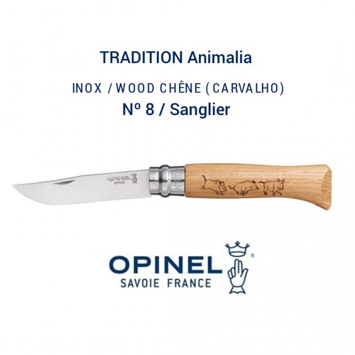 Opinel Tradition Gravé nº8 Sanglier