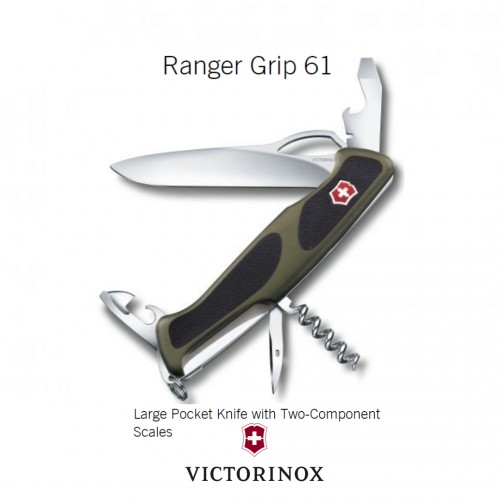 Canivete Victorinox Ranger Grip 61 Green/Black