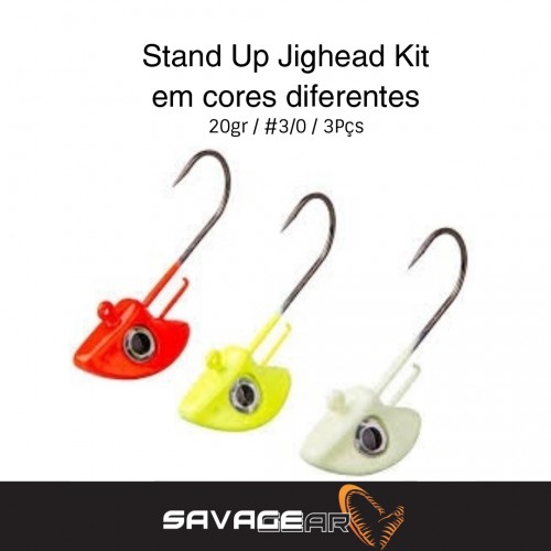 Savage Gear Stand Up Jighead Kit 20g in different colours