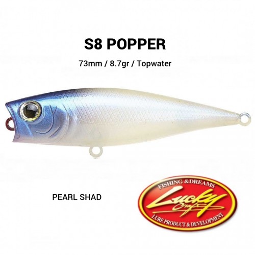 Amostra Lucky Craft S8 Popper
