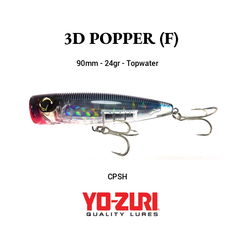 DUEL YO-ZURI 3D QW Popper 65F Topwater Fishing Lure,Popping,Hard Bait,Sea Bass