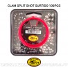 Baitsfishing Clam Split Shot Surtido de 100Ppcs