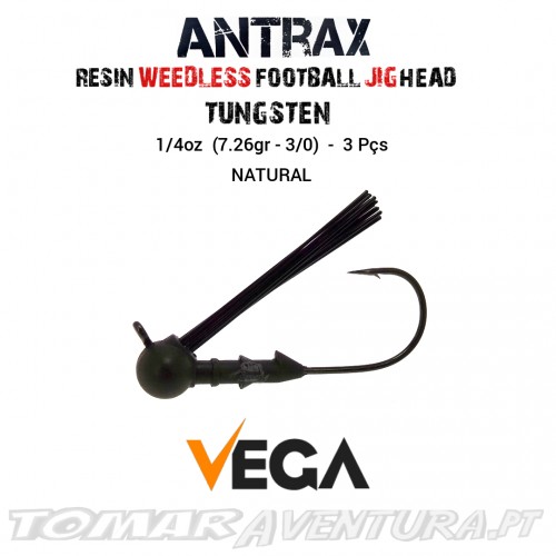 Vega Antrax Resin Weedless Football Head Tungsten