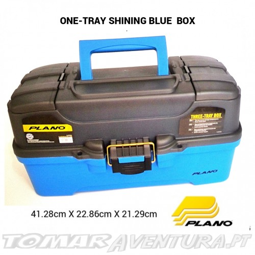 Caixa Plano Three Tray Shining Blue Tackle Box