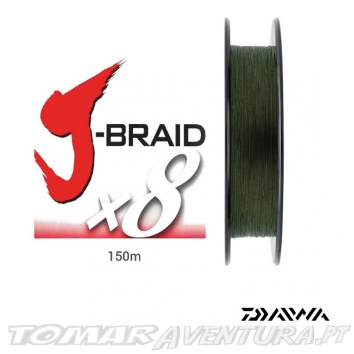 Linha Daiwa J-Braid x8 Dark Green 150m