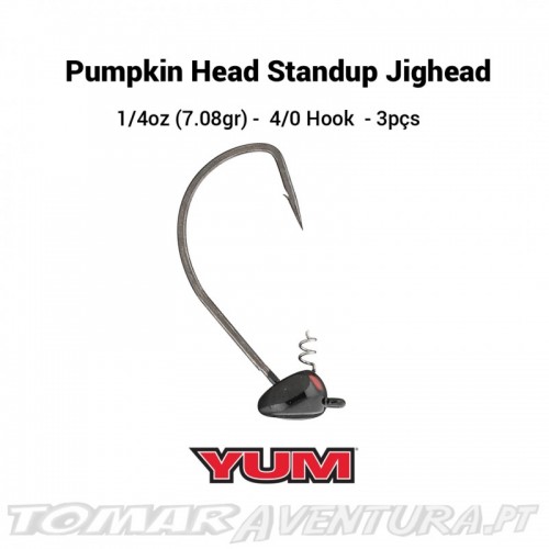 Yum Pumpkin Head Standup Jighead 3/8oz Black