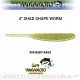Gary Yamamoto 4" Shad Shape Worm