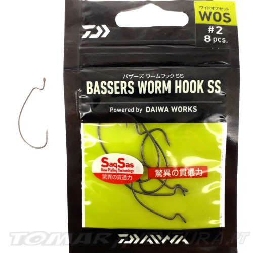 Anzois Daiwa Wos Bassers Worm Hook SS