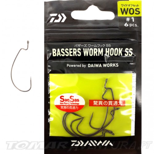 Anzois Daiwa Wos Bassers Worm Hook SS