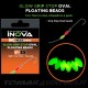Inova Glow Grip Stop Oval Floating Beads 14 x 7 mm