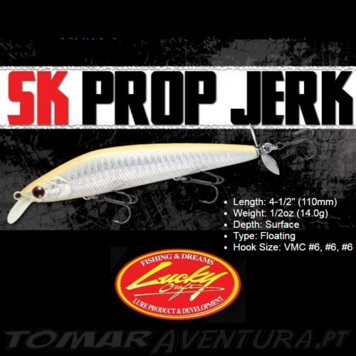 Amostra Lucky Craft SK Prop Jerk 110 RT
