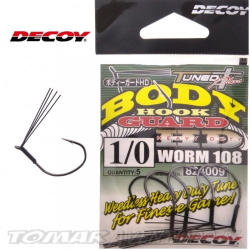 Anzois Decoy Body Hook Guard Worm 108