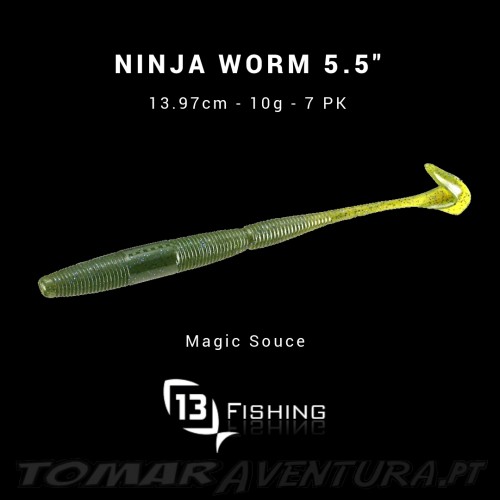 13 Fishing Ninja Worm 5.5&quot;