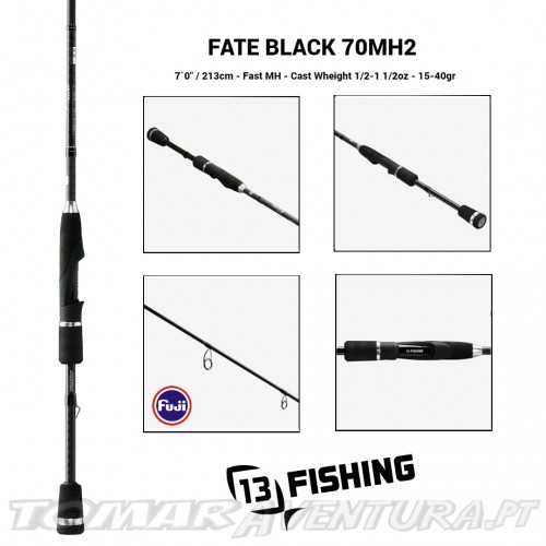 Cana Spinning 13 Fishing Fate Black FTBS70MH2