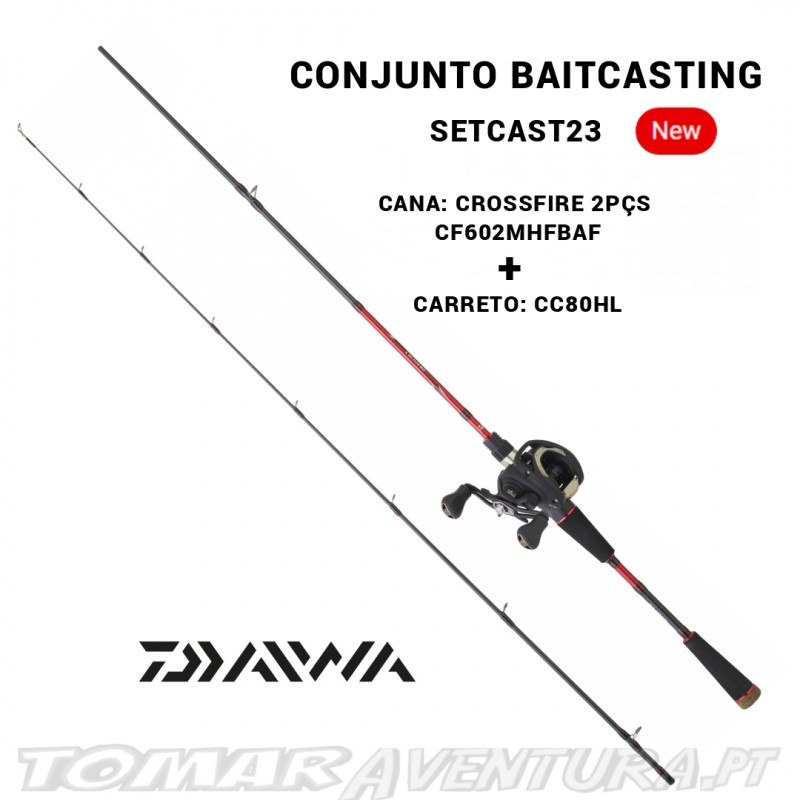 Conjunto Baitcasting 2pcs Daiwa Setcast 23