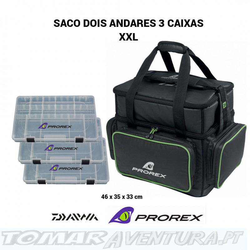 Saco Daiwa Prorex dois andares com 3 caixas XXL