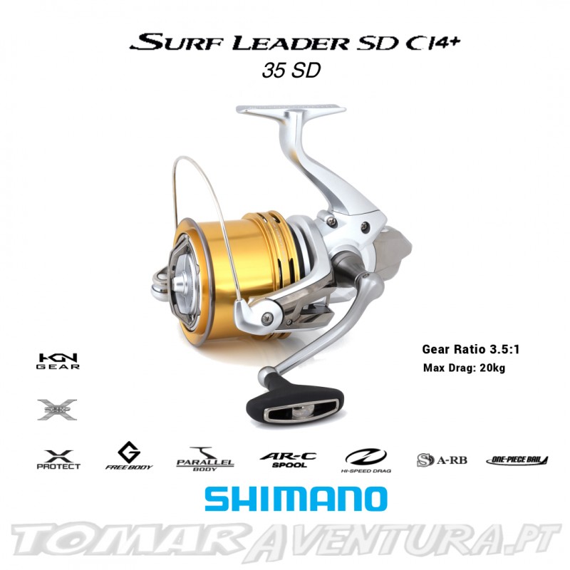 Carreto Shimano Surf Leader CI4+ 35 SD