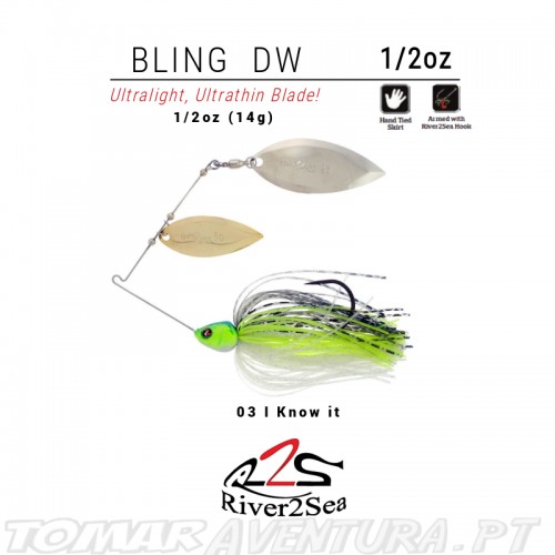 Amostra Spinnerbait River2sea Bling DW 1/2oz