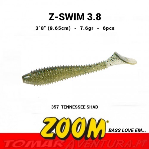 Amostra Swimbait Zoom Z-Swim 3.8"